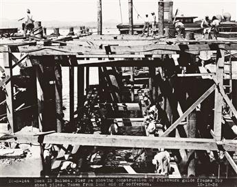 (PANAMA CANAL CONSTRUCTION) A small archive of approximately 60 photographs documenting operations at the Panama Canal.